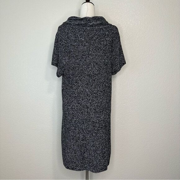 Style & Co Gray Tweed Knit Short Sleeves Sweater Dress - Picture 7 of 12